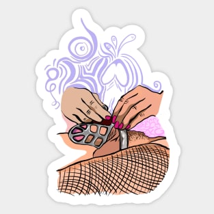 Locked Cock & Lace Sticker